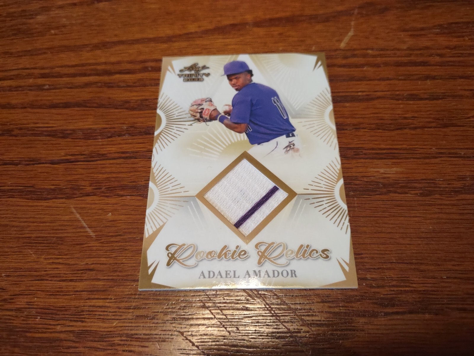 2023 Leaf Trinity Baseball Adael Amador Rookie Relics RR-5 *C73