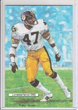 1989 Mel Blount Goal Line Art Postcard Unsigned - Series 1 One