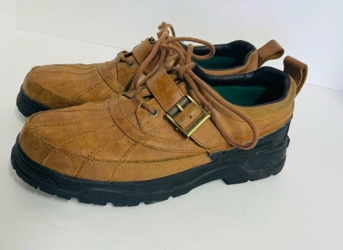 Polo Sport Ralph Lauren De Colección Para Mujer Talla 9.5B Senderismo Marrón Cuero Hebilla Zapatos Foto 3 de 4