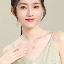 Retro Magnetic Folding Heart Shaped Four Leaf Clover Pendant Necklace Women Love