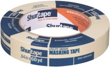 Shurtape CP 83 Utility Grade, High Adhesion Masking Tape, 24mm x 55m, Natural