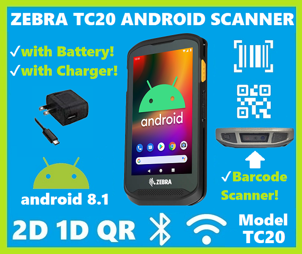 Zebra TC21 / TC26 / TC20 Wireless Android Handheld 2D/1D/QR Barcode ...