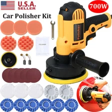 Car Polisher Buffer Sander 700W Auto Polishing Machine + 5" Pad Bonnet Kit Set