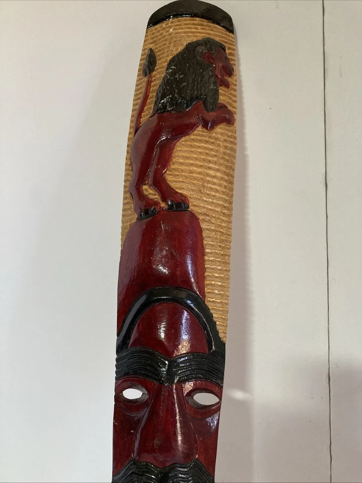 Ямайская настенная маска тики ручной работы - Изображение 3 из 4