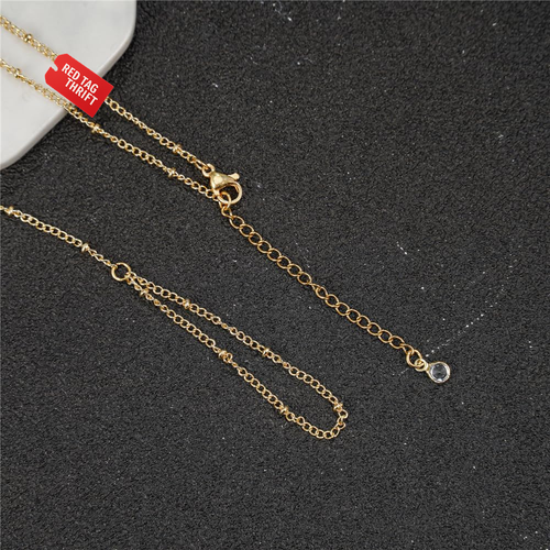 Anillo enchapado en oro de 14K pulsera cadena de mano para mujer con cuentas de oro circonita cúbica Tu - Imagen 3 de 12