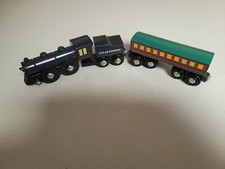 Brio Wooden Railway Polar Express  Passenger Coach Train Car VG Condition  co