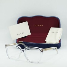 GUCCI GG1319O 003 Crystal 53mm Eyeglasses New Authentic