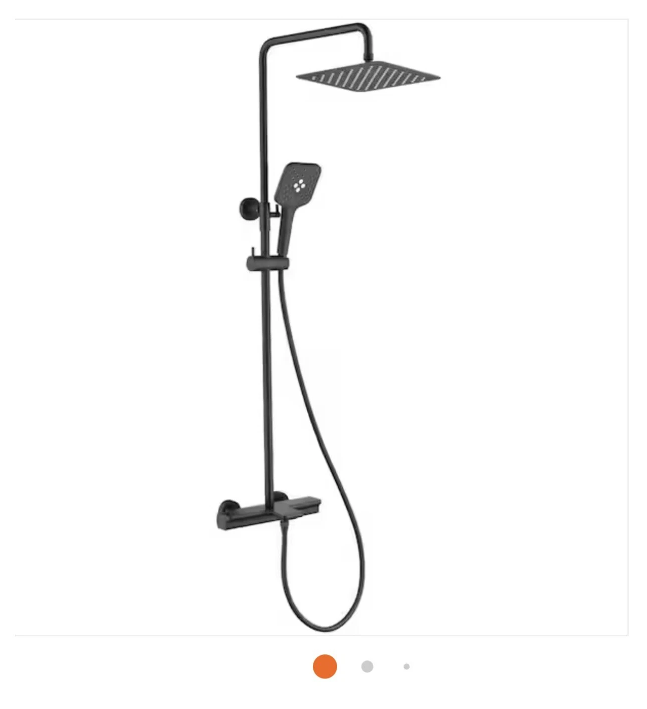 Himark Dinar Dual Shower Heads with Handheld Shower in Matte Black NEW