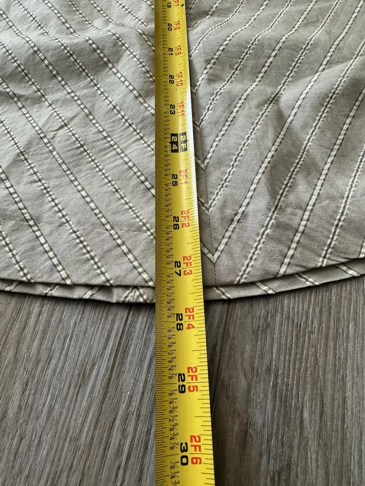 Falda Piazza Sempione Para Mujer 46 (US 10) Gris Blanco Rayas Detalle Puntada Algodón Foto 3 de 4