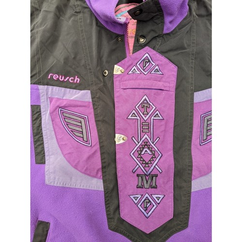 Vintage Reusch Pro-AM Activewear Purple Fleece Jacket 50 Fits Medium - Picture 2 of 5