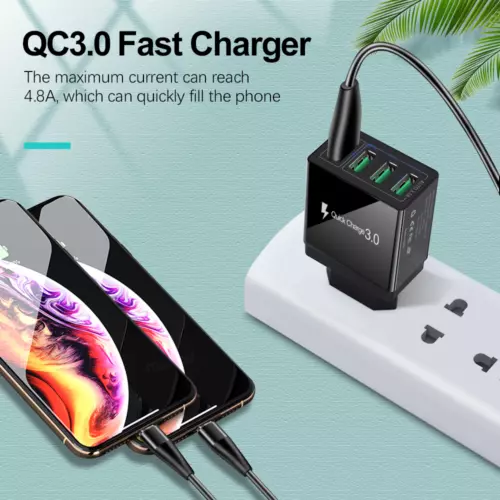 2Stk 40W USB Mehrfach Schnell Ladegerät 4 Fach Netzteil Adapter Handy Tablet - Bild 6 von 7