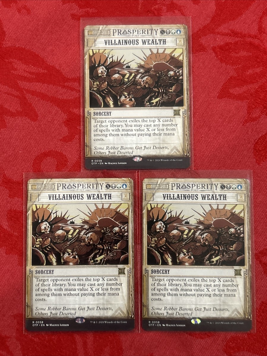 3x MTG - Villainous Wealth - #58 Outlaws of Thunder Junction