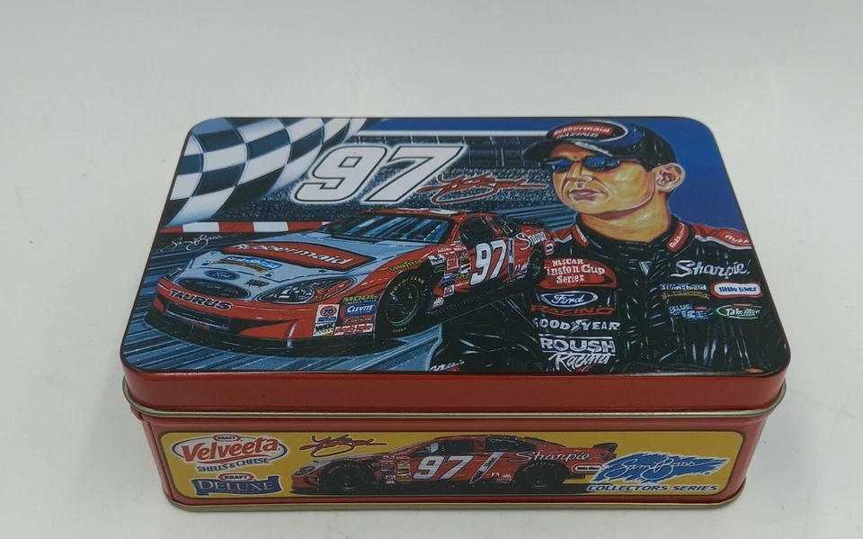 PEGATINAS NASCAR REDONDAS KURT BUSCH #97 (2) CALCOMANÍA Y LATA VINTAGE Foto 2 de 4