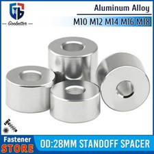 M10 M12 M14 M16M18 Aluminio Separador Espaciador OD 28mm Redondo Espaciador Buje Capó