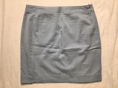 Chadwicks Women s Sz 12 Blue Side Zip Stretch Back Pockets Straight Skirt Nwot