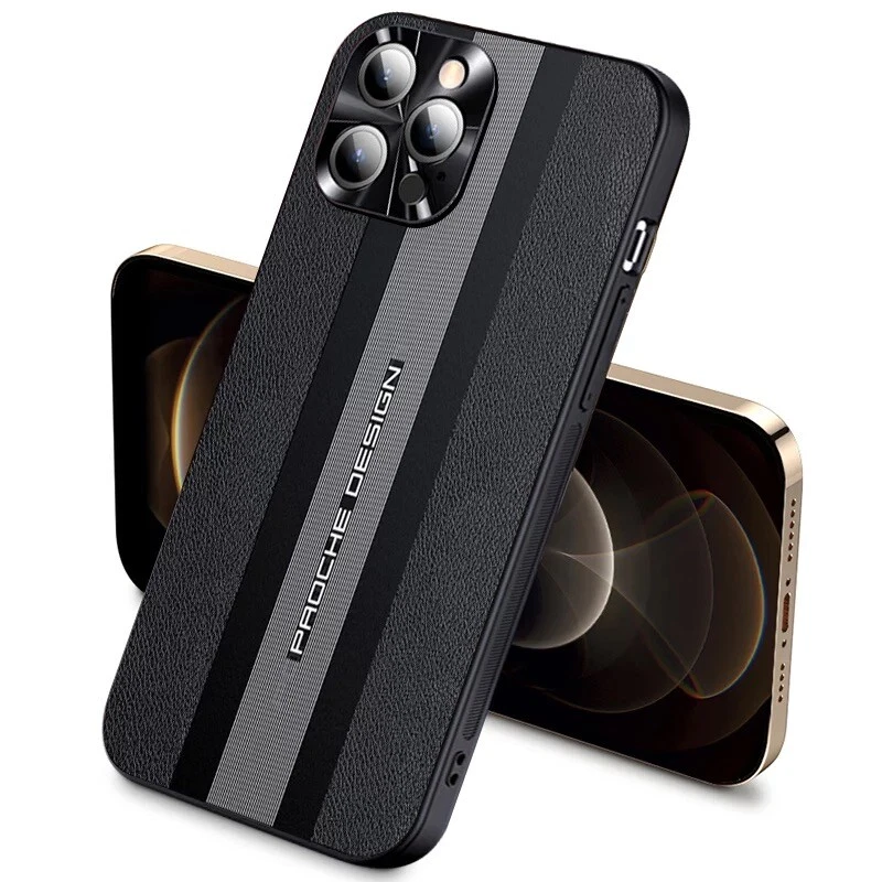 Silicone leather iPhone 12 Pro-Max case - Imagem 2 de 4