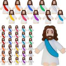 30 Pcs Little Jesus Figures, Mini Jesus Figurines in Bulk Easter Tiny Jesus Chri