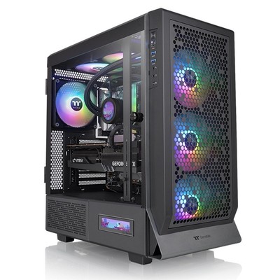 4713227535502 Ceres 500 A RGB Black Tempered Glass Thermaltake