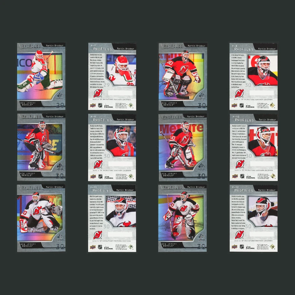 Juego completo de 48 tarjetas de hockey SP Signature Edition Legends Profiles 2020 casi nuevo NHL Foto 4 de 4