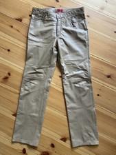 Hugo BOSS Hose Lammnappa Leder Herrenhose Beige Gr. 50 Lederhose innen Seide