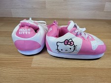 Hello Kitty Plush Slippers Kids Size 2/3 Pink Soft House Shoes New w/ Tags.