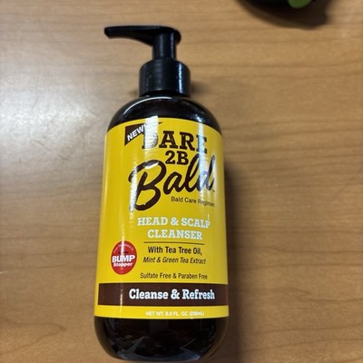 Dare 2B Bald Head & Scalp Cleanser | Bald Head Shampoo with Tea Tree Oil, Mint &