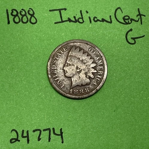 1888 Indian Head Cent / Penny 1c GD Good
