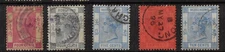 Hong Kong misc wmk CA QV Scott 36b, 38, 40, 44-45, CV$15, VG- VF.	 (a7586