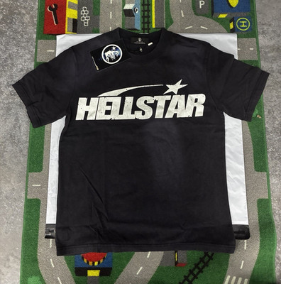Hellstar Black Graphic Logo Crew Neck Short Sleeve T-Shirt Men's Size M