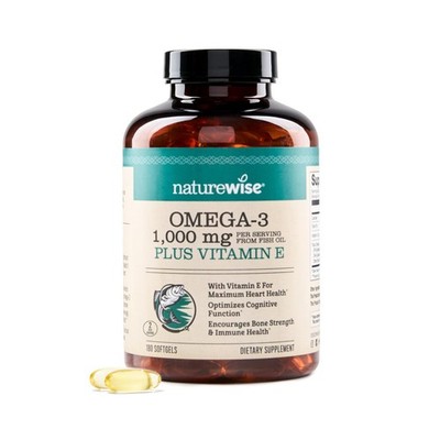 Extra-Strength Omega 3 Fish Oil 1000mg - 180 Softgels for Heart & Brain Health
