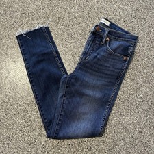 Madewell Jeans Womens 25x27 10  High Rise Skinny Raw Hem Stretch Denim