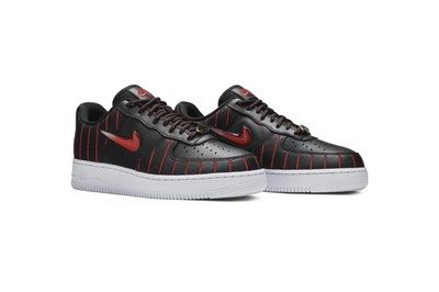 Nike Air Force 1 AF1 Low Jewel Chicago Red Black Shoes Womens sz 12 Mens sz 10.5