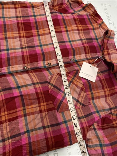 beachlunchlounge Plaid Multicolor Button Up Shirt Women's Size Large, New. - Picture 7 of 8