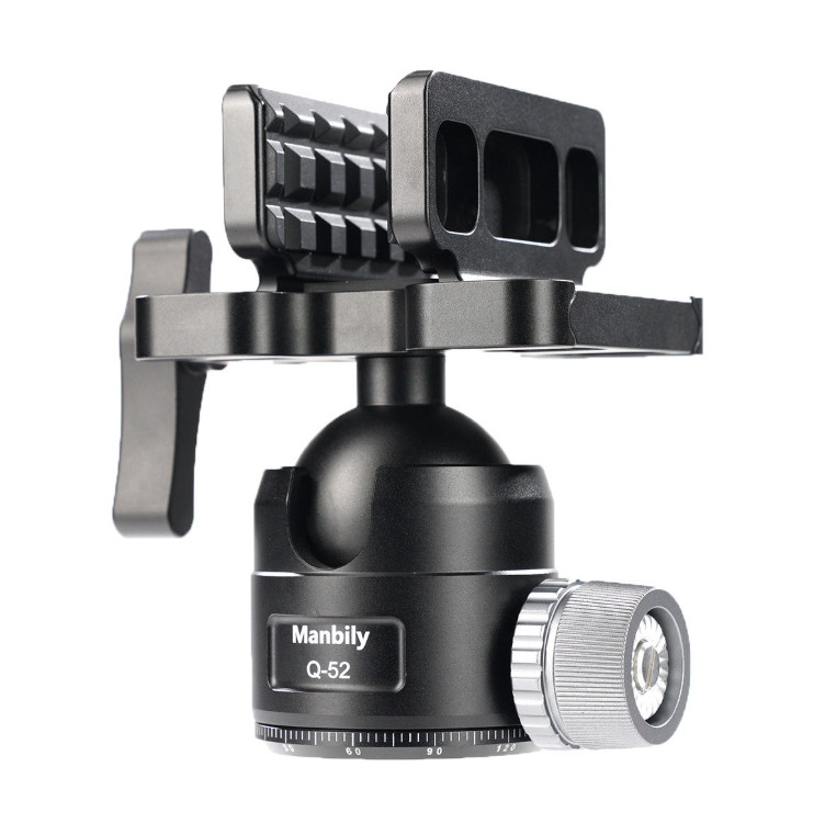 Manbily Q52 Universal Ball Head with U3 Rifle Clamp Shooting Support for Tripod