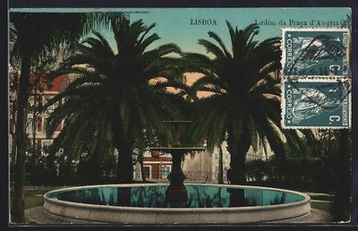 Lisboa, Jardim da Praca d´Alegria, Ansichtskarte 