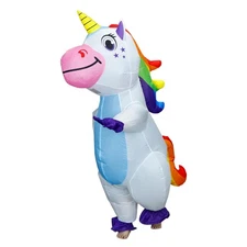7ft Unicorn Inflatable Costume Full Body Blow Up Xmas Cosplay Party Jumpsuit
