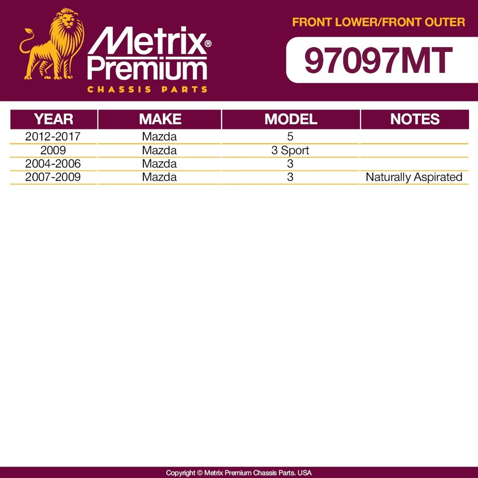 Brazos de control inferiores delanteros y extremo de barra de amarre exterior para Mazda 3 12-17 2004-2009 Mazda 5 Foto 2 de 4
