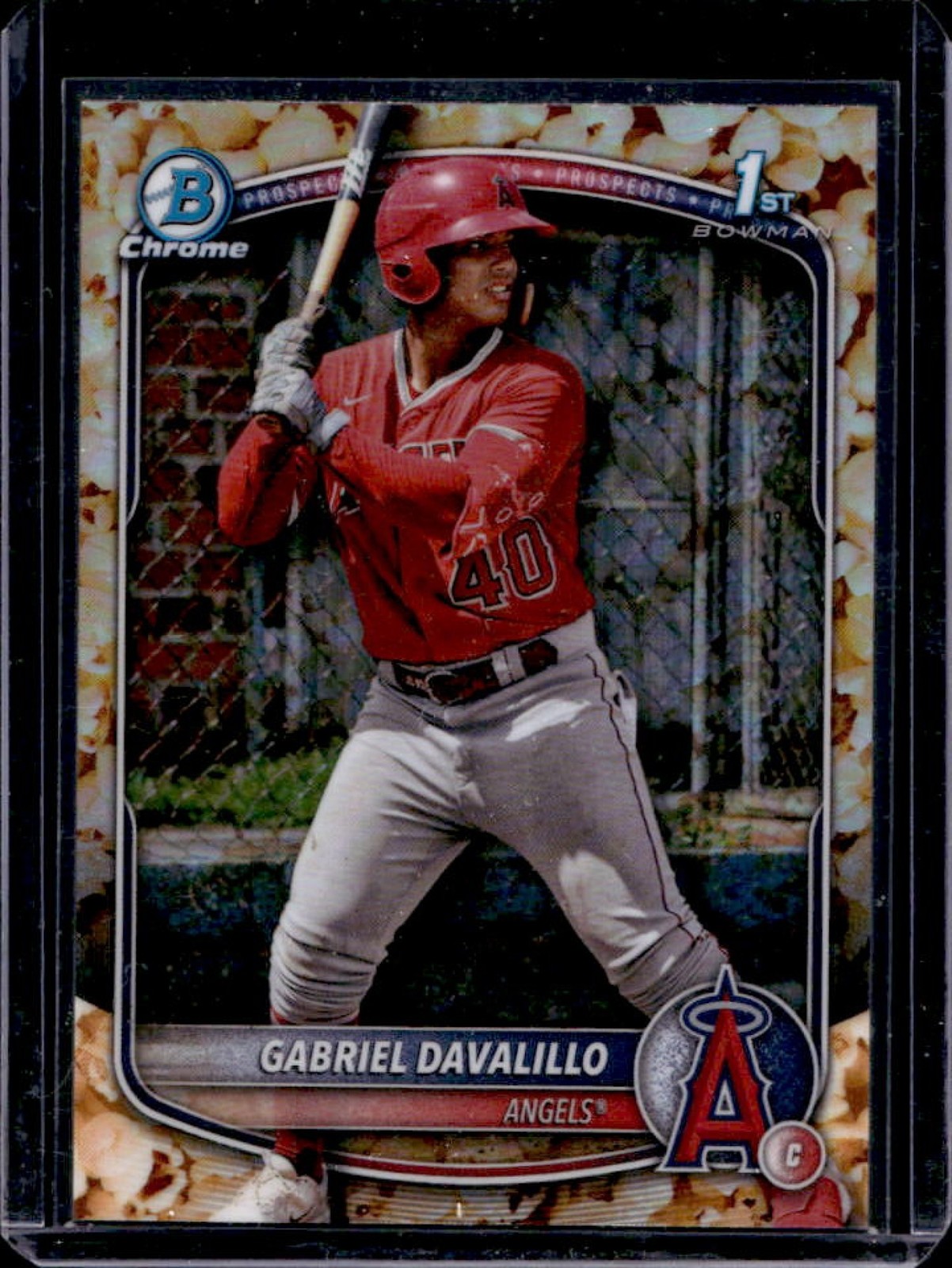 2025 Bowman Chrome Gabriel Davalillo Popcorn Refractor 1st #BCP-178 Angels