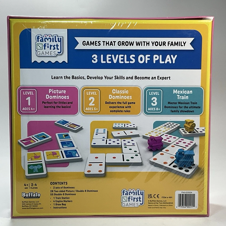 Dominoes and Mexican Train SEALED Buffalo Games Party Family First Games - Image 2 of 3