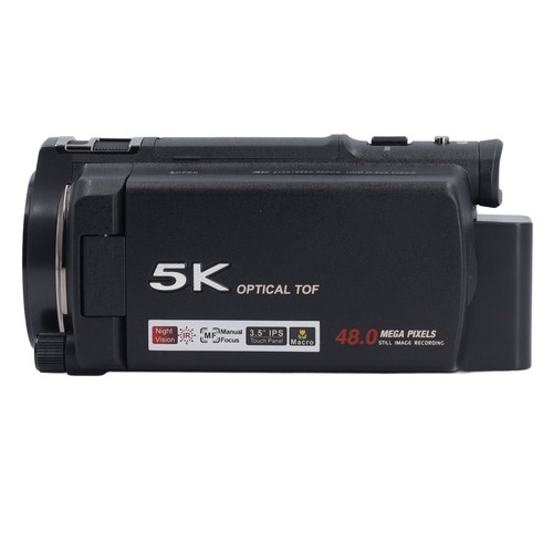 5K 30FPS Video Camera Camcorder 12X Optical Zoom 3.5in Rotatable Touchscreen NEW - Afbeelding 3 van 12