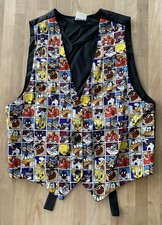 VTG Looney Tunes Vest unisex polyester colorful Bugs Tweety Daffy Marvin GUC
