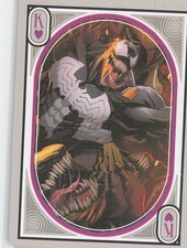Marvel Venom King of Hearts Playing Card Spider-Man Villain Symbiote