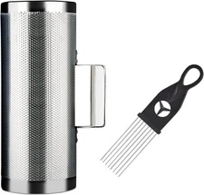 EASTROCK Stainless Steel Guiro Shaker 12" 5" Percussion 5*12, Silver,Black 