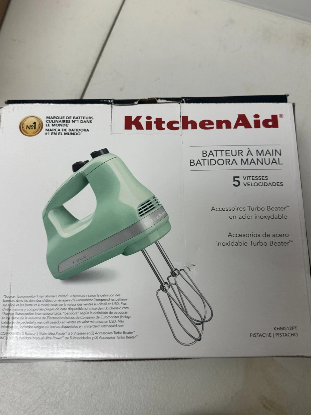 Kitchen Aid 5-Speed Ultra Power Hand Mixer - Pistachio Green NEW
Opens in a new window or tab