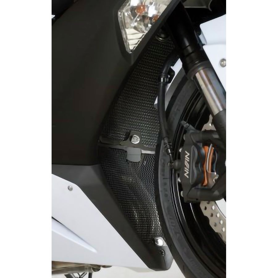 R&G Racing Aluminum Radiator Guard - Black, 1 Piece RAD0141BKCL77