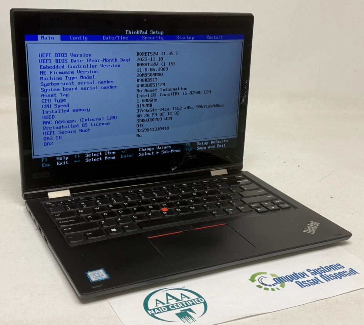 Lenovo Intel Core i5 8th Gen. 8 GB RAM PC Laptops & Netbooks for