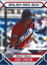 Juan Chacon Signed 2023 Choice Salem Red Sox Team Set Card Auto