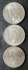 1922 (P), (P), and S $1 Peace Silver Dollars