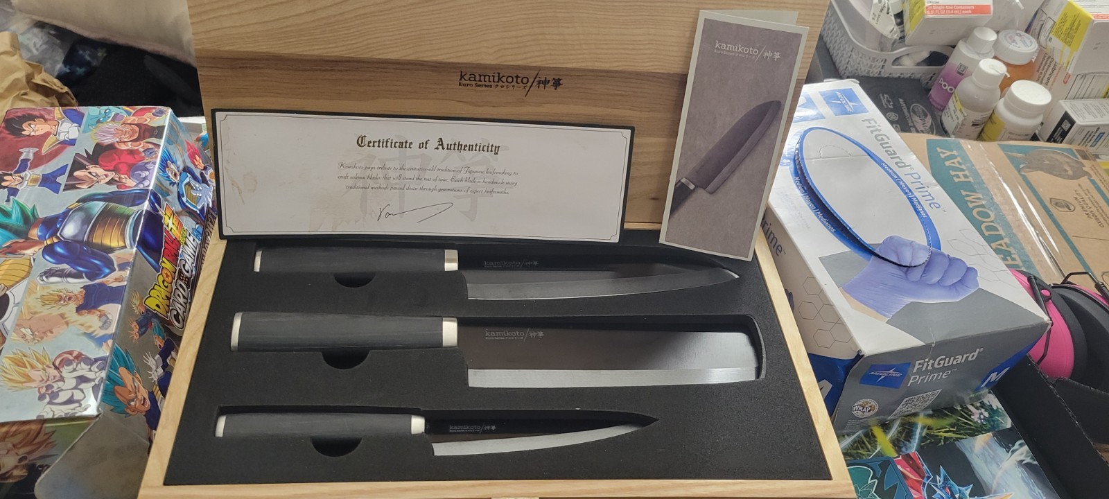 Set (3) Chef Quality Culinary Knives Certificate
