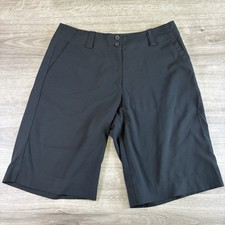 Pantalones Cortos Nike Para Mujer Talla 8 Medianos Calce de Golf Seco Negro Bermudas 2 Botones
